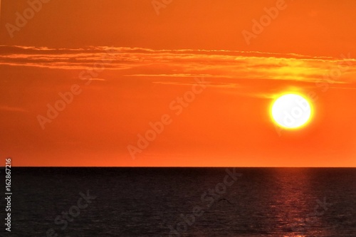 Orange Sky Sunset   Johns Pass Florida..USA