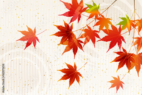 紅葉　秋　和紙　背景 