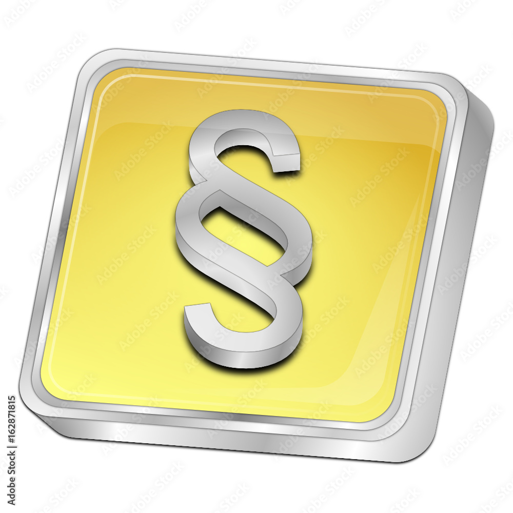 Obraz premium Law paragraph button - 3D illustration