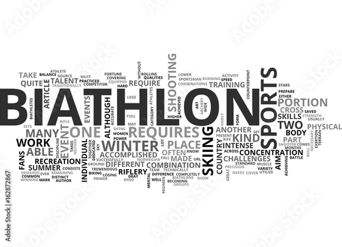 A BIATHLON PRIMER TEXT WORD CLOUD CONCEPT