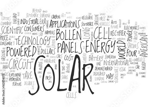 A CURIOUS TALE ABOUT SOLAR PANELS TEXT WORD CLOUD CONCEPT