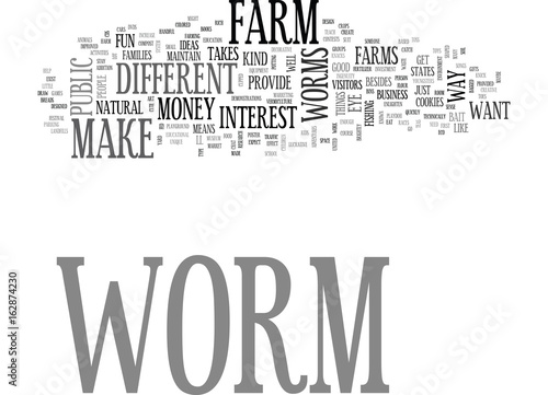 A DIFFERENT KIND OF WORM FARM TEXT WORD CLOUD CONCEPT