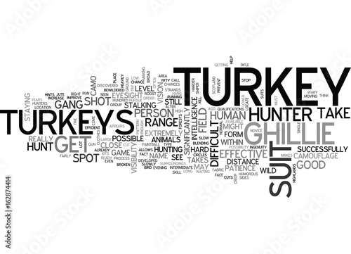 A FEW HINTS FOR TURKEY HUNTERS TEXT WORD CLOUD CONCEPT