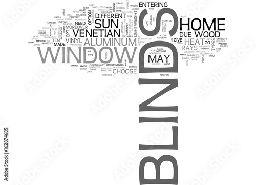 A GLIMPSE ON WINDOW BLINDS TEXT WORD CLOUD CONCEPT