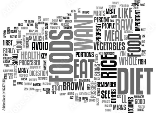 A GOOD RAW DIET FOR YOUR HEALTH TEXT WORD CLOUD CONCEPT