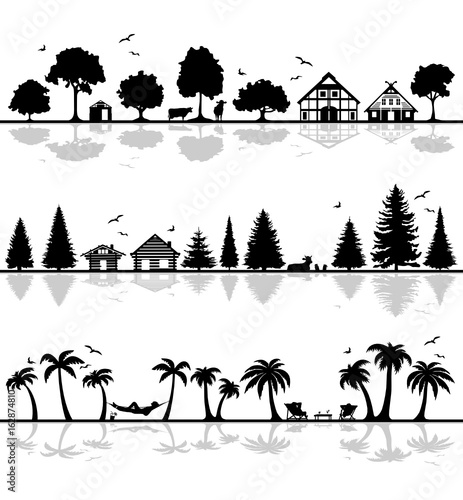 Silhouette Landschaften