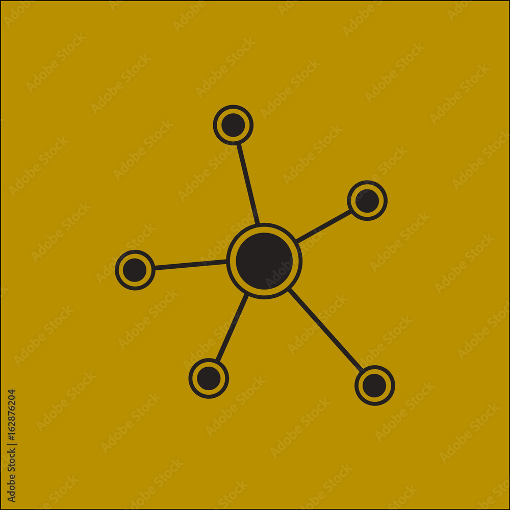 Social network single icon. Global technology. The network of social connections in the business. Social network single icon. Global technology. The network of social connections in the business.
