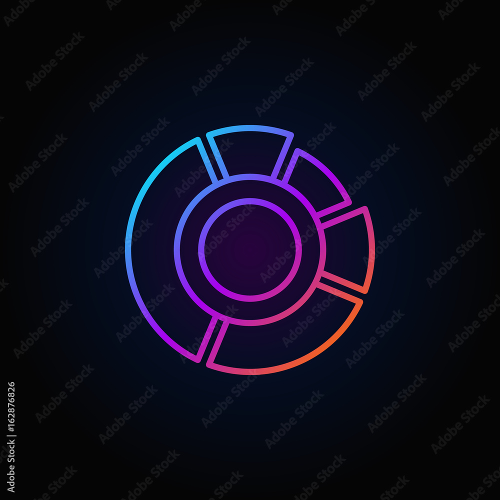 Colorful pie chart icon Colorful pie chart icon