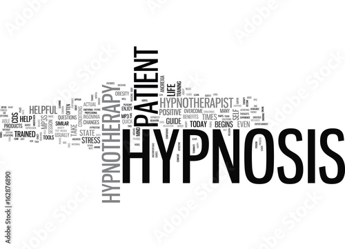 A QUICK GUIDE TO HYPNOTHERAPY TEXT WORD CLOUD CONCEPT