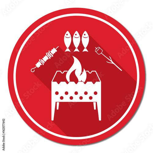 Brazier zephyr, kebab and fish icon
