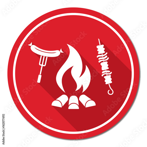 Grilled kebab and sausage icon