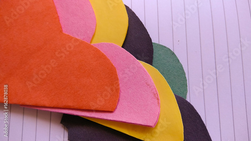 art and craft paper flower and colorful texture and background