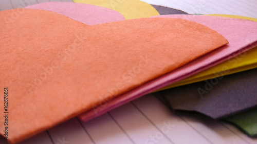 art and craft paper flower and colorful texture and background