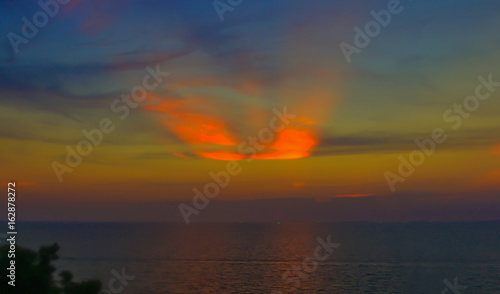 Sunset at the sea in Thailand