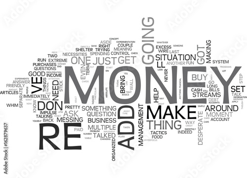 ADULT ADD WILL YOU MAKE MONEY TEXT WORD CLOUD CONCEPT