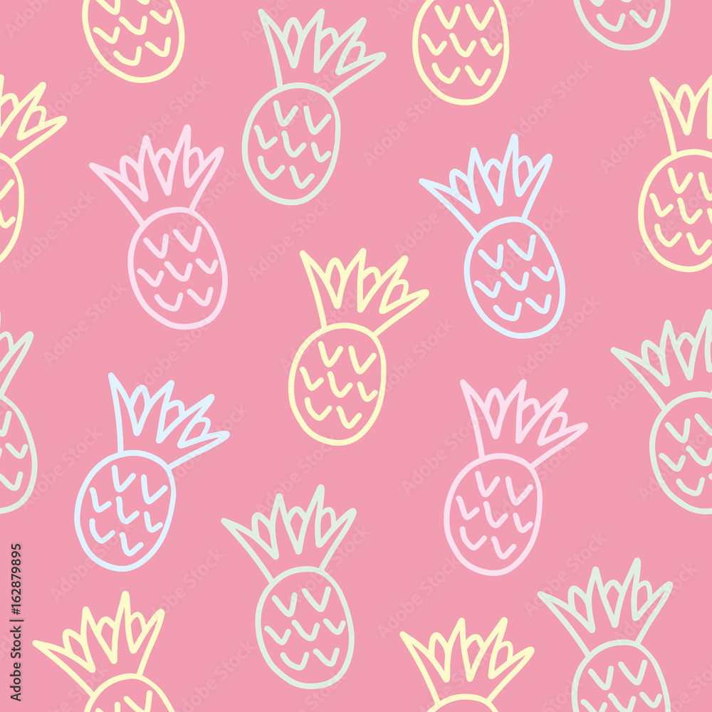 Trendy Pineapple Pattern. Endless.