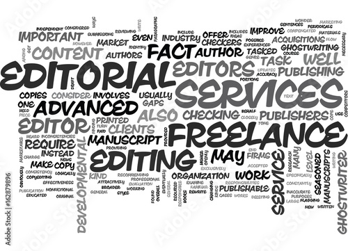 ADVANCED FREELANCE EDITORIAL SERVICES TEXT WORD CLOUD CONCEPT