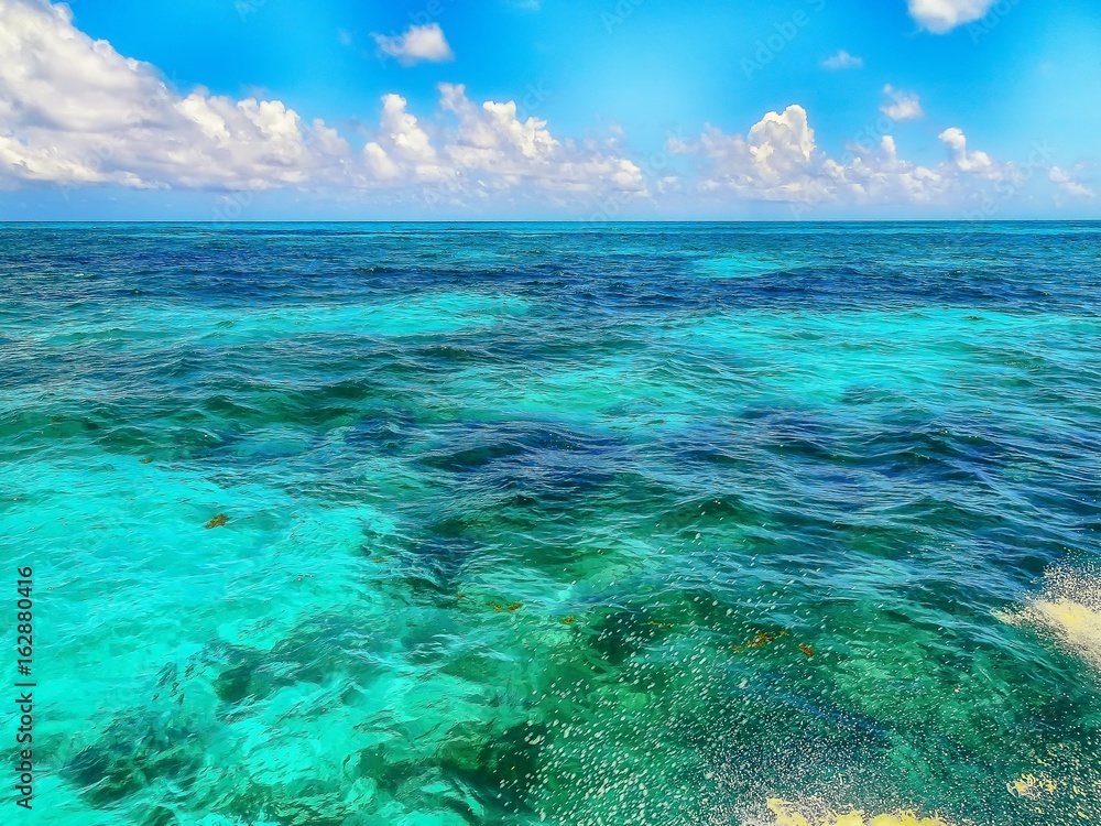 crystal clear ocean water in the Florida Keys crystal clear ocean water in the Florida Keys