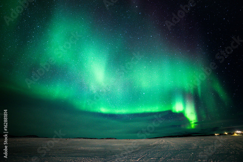 Northern Lights. Aurora over Scandinavia. March 2017