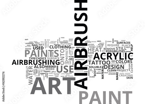 AIRBRUSH ART PAINTS TEXT WORD CLOUD CONCEPT