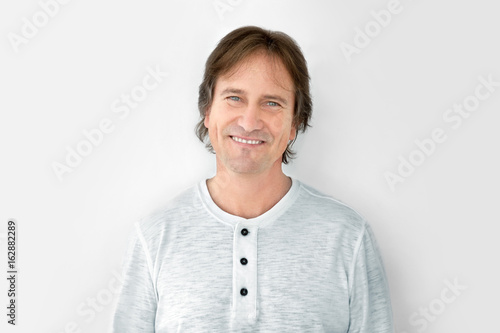 Portrait of mature man on w...