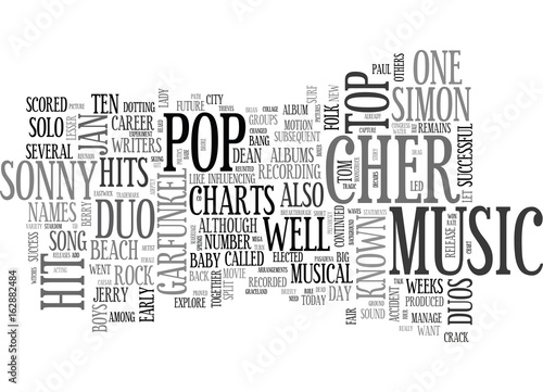 AKA DUOS IN POP MUSIC TEXT WORD CLOUD CONCEPT
