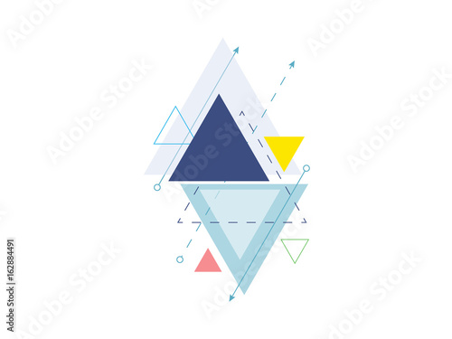 minimal geometric triangle design background vector