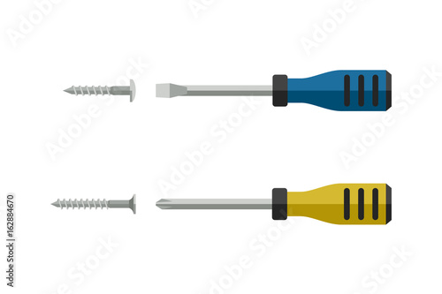 Screwdrivers with screws