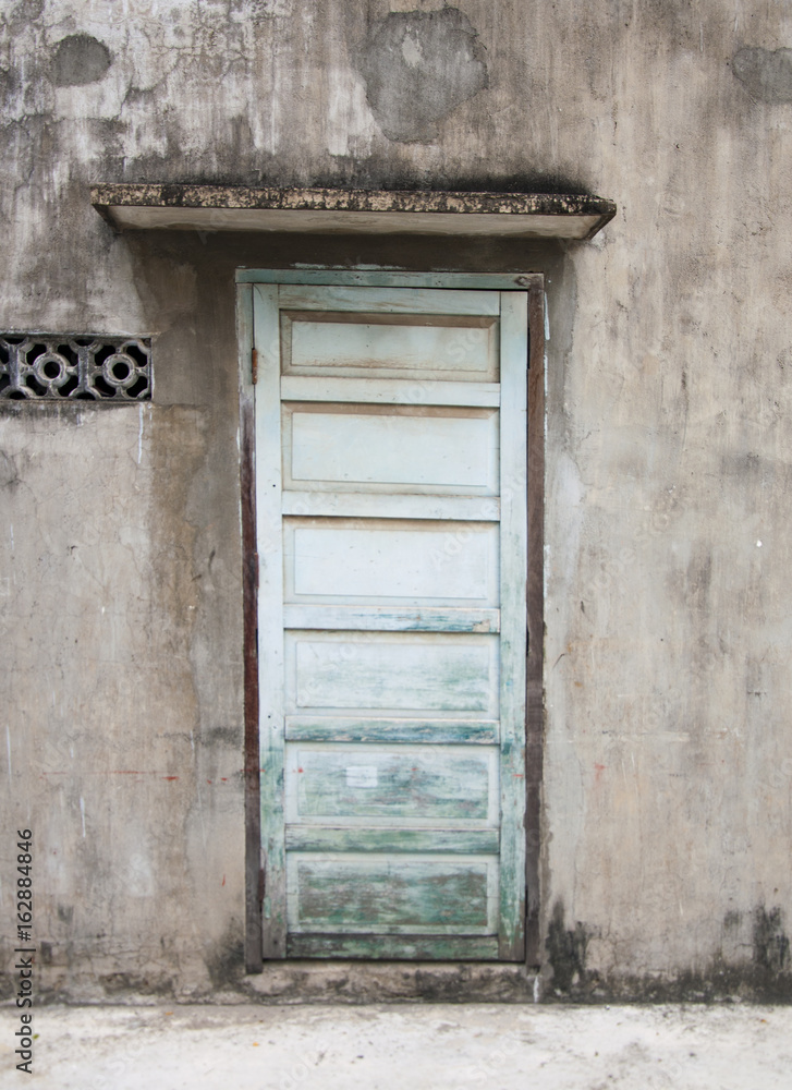 Town house in Vietnam. The mysterious door.