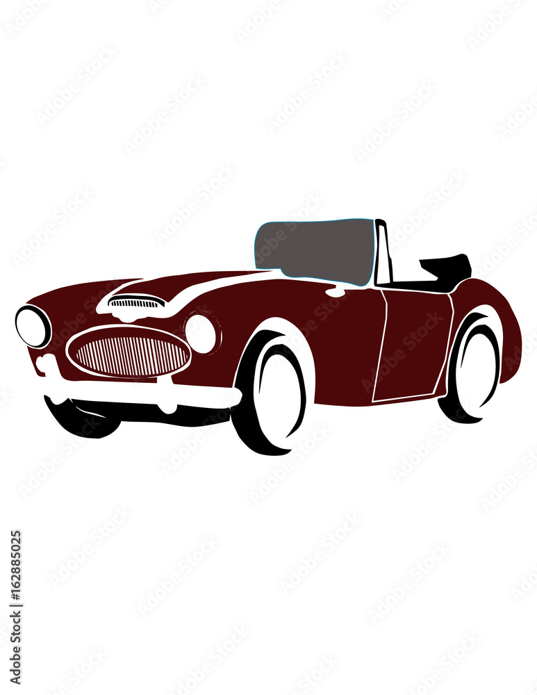 Illustrations of antique cars