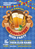 Oktoberfest beer party template