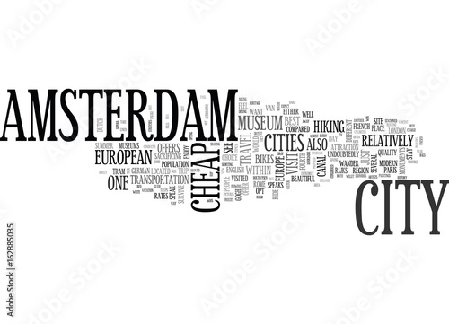 AMSTERDAM BED AND BREAKFAST TEXT WORD CLOUD CONCEPT