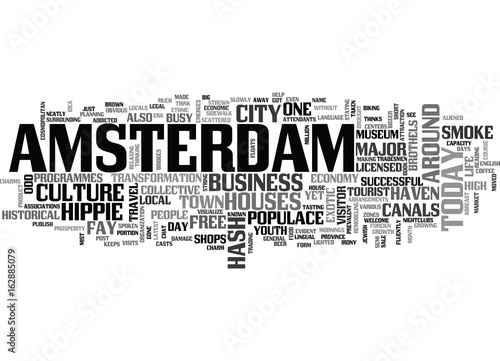 AMSTERDAM WEATHER TEXT WORD CLOUD CONCEPT