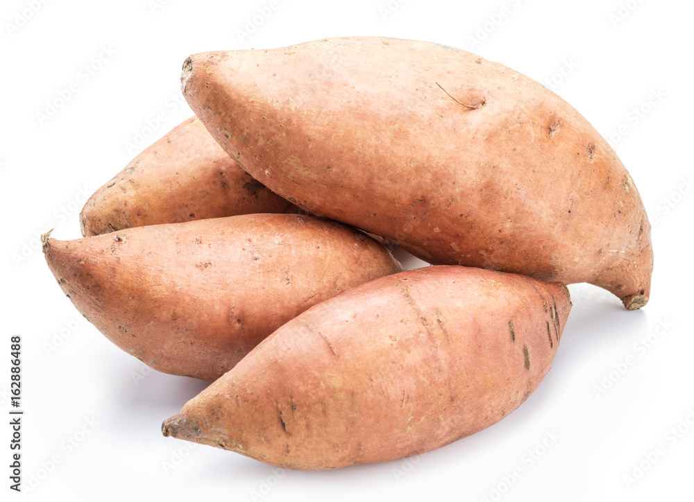 Sweet potato. Isolated on a white background. Sweet potato. Isolated on a white background.