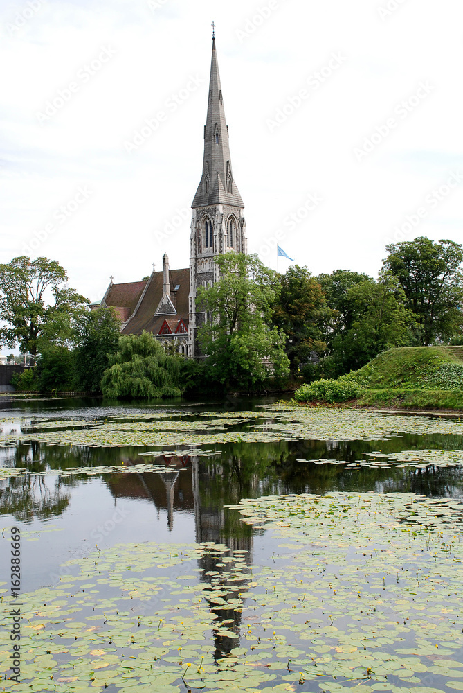 St Alban's church in Copenhagen (Denmark), nearby the Citadel