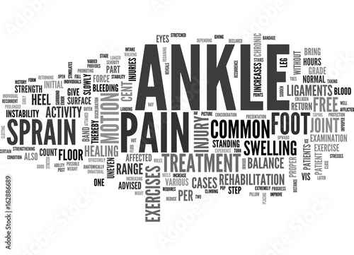 ANKLE PHYSICAL THERAPY TEXT WORD CLOUD CONCEPT