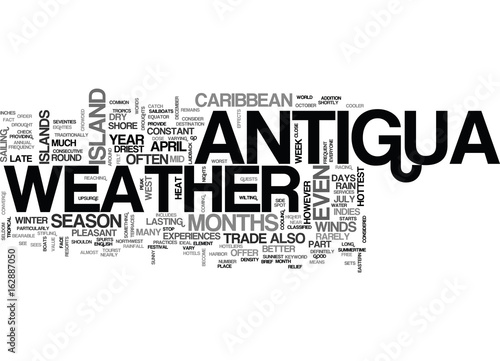 ANTIGUA VILLA RENTALS TEXT WORD CLOUD CONCEPT