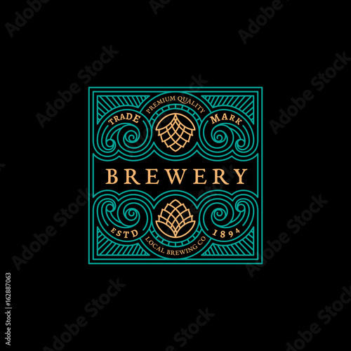 Vintage label template