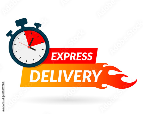 Express delivery icon for apps and website. Delivery concept. Vector illustration. Flat design.