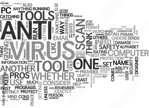 ANTIVIRUS COMPARISON TEXT WORD CLOUD CONCEPT