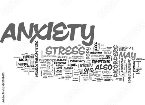 ANXIETY TEXT WORD CLOUD CONCEPT