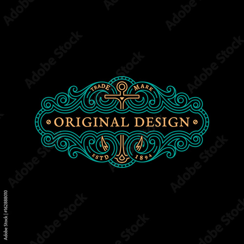 Vintage label template