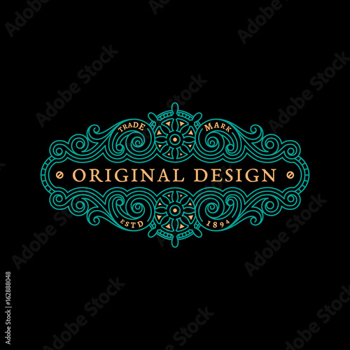 Vintage label template