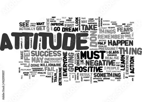 ATTITUDES AND GRATITUDE TEXT WORD CLOUD CONCEPT