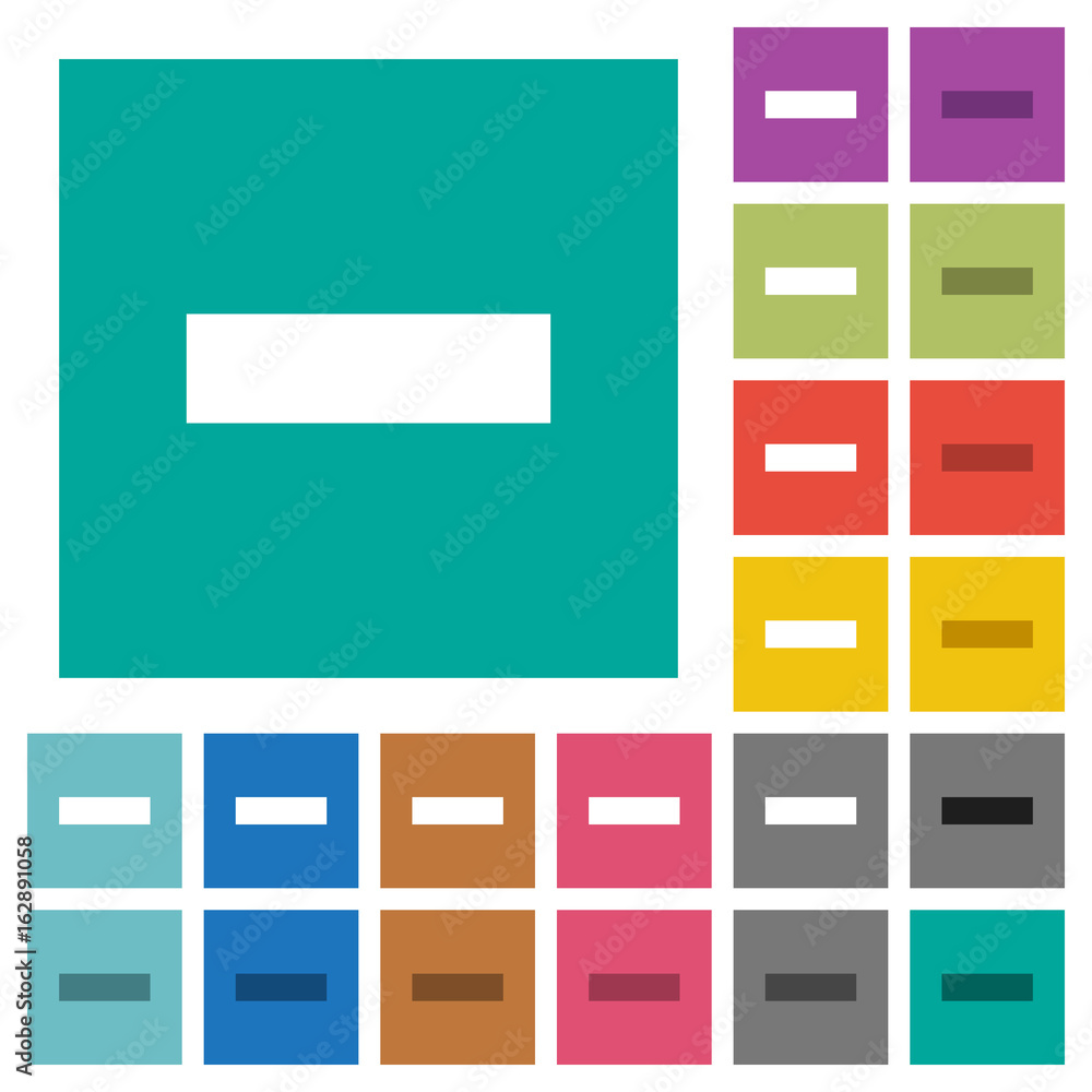 Remove item square flat multi colored icons Remove item square flat multi colored icons