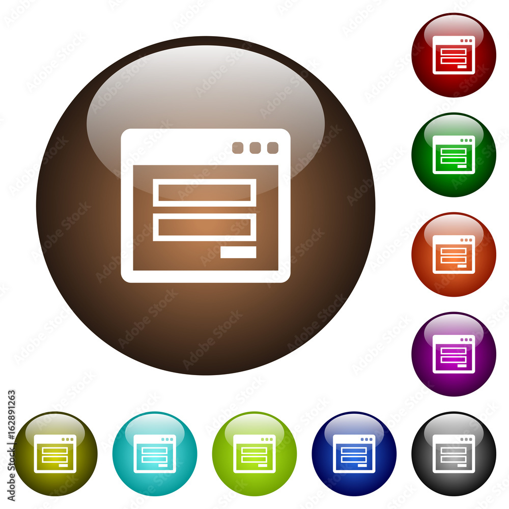Login window color glass buttons Login window color glass buttons