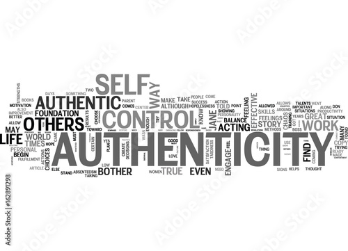 AUTHENTIC SUCCESS TEXT WORD CLOUD CONCEPT