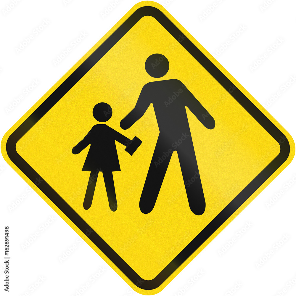 Children warning road sign used in Brazil Children warning road sign used in Brazil