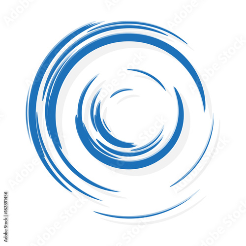 Sliding wheel in the movement. The circle drawn by brush. Vector illustration EPS10