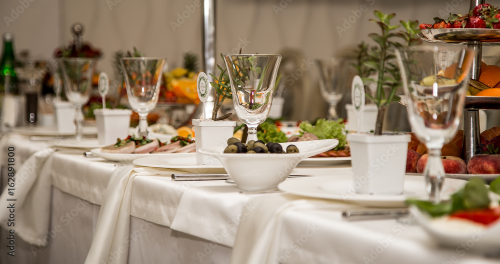 The table decorations The table decorations